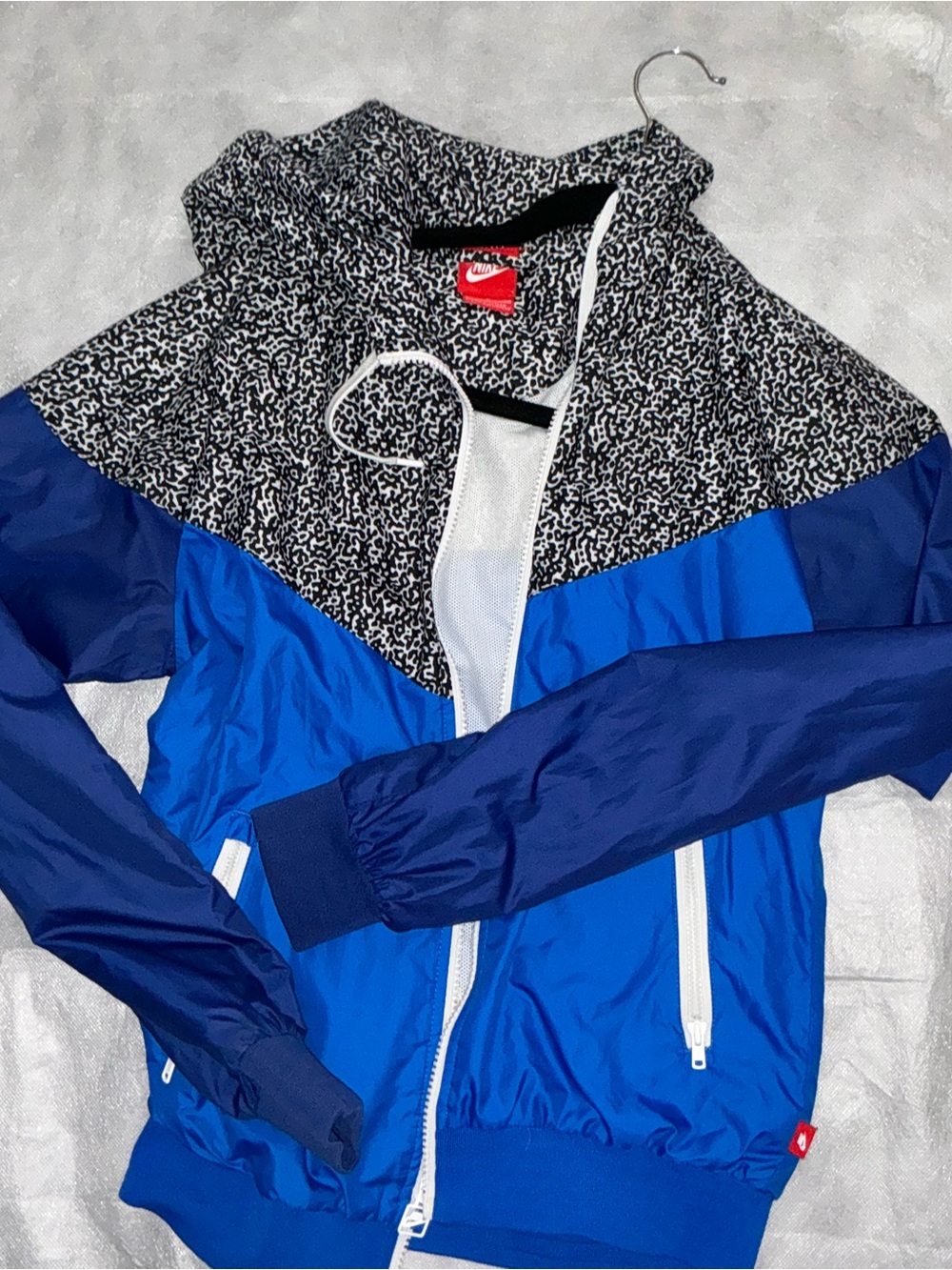 Nike RARE N7 Blue & Navy Windbreaker with Speckled Hood
